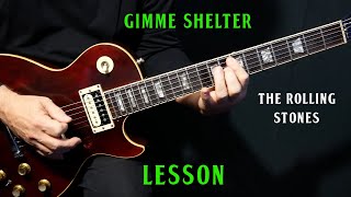 how to play quotGimme Shelterquot on guitar by The Rolling Stones  rhythm amp solo guitar lesson tutorials [upl. by Mukerji668]