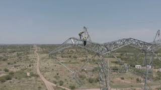 400kV Overhead Transmission Tower Construction amp Earth wire clipping electriciti transmissionline [upl. by Carry]