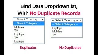 dropdownlist Prevent duplicate  sqldatasource aspnet [upl. by Attemaj]