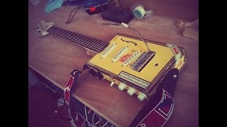 Strat Cigar Box Guitar w Inbuilt Amplifier [upl. by Oika630]