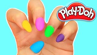 DIY Play Doh Nails IT REALLY WORKS [upl. by Ynamrej733]