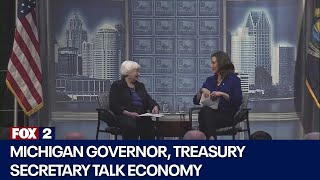 Whitmer Yellen talk economy in Detroit [upl. by Ikik513]