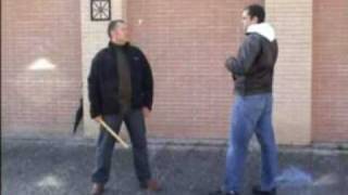 SelfDefense with Unbreakable stick KRAV MAGA NAVARRA Defensa Personal con paraguas y baston corto [upl. by Enilrem676]