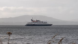 Island Sky Noble Caledonia leaving Belfast Harbour GB  20th August 2024 [upl. by Phyl]