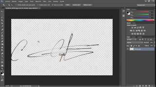 Como digitalizar una firma con fondo transparente en photoshop [upl. by Peisch]