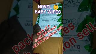 🙏NOVEL BABY WIPES 6 PACK PER PACKET 80 WIPS youtubeshorts bigbilliondayflipkart2024 💥 love [upl. by Cornia]