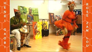 Henri Gaobi and zaouli dancer Rose Zan Lou at Culture Mash Southwark [upl. by Kazimir159]