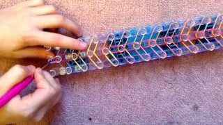 Rainbow loom How to make the XTwister Bracelet [upl. by Nnylg]