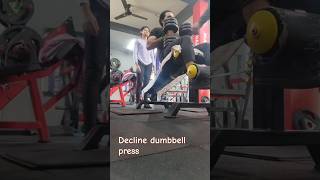 Decline dumbbell press gym motivation youtubeshorts [upl. by Gnoh]