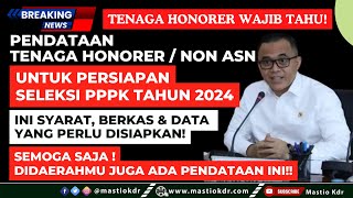 Pendataan Tenaga HonorerNon ASN Persiapan Seleksi PPPK 2024Ini Syarat amp Data Yang Perlu Disiapkan [upl. by Harifaz96]