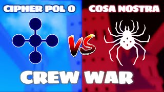 Cipher Pol 0 vs Cosa Nostra  Blox Fruits Crew War [upl. by Ferrick551]