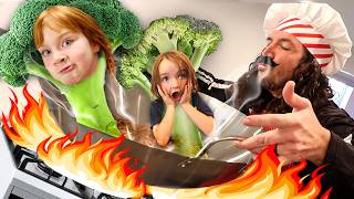 COOK THE KiDS with CHEF DAD Crazy Restaurant Customer orders from Pink Monkey Buddy amp Granny Mom [upl. by Chariot]