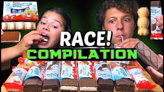 ASMR RACE EATING COMPILATION MUKBANG 먹방  Tati ASMR [upl. by Yalc]