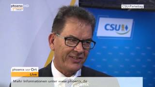 CSUParteitag Interview mit Gerd Müller zum Kampf gegen Terror am 20112015 [upl. by Minoru205]