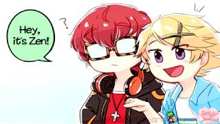 Mystic Messenger Comic Dub Zens dirty little secret [upl. by Yesoj228]