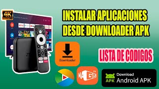 COMO INSTALAR APLICACIONES DESDE DOWNLOADER EN TU TV BOX O ANDROID TV FACIL ✅✅✅ [upl. by Htebazila]