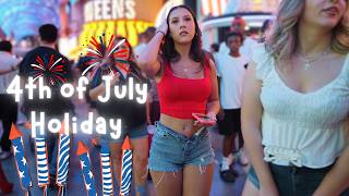 Fremont Street Las Vegas 4th of July 2024 [upl. by Eiuqram]