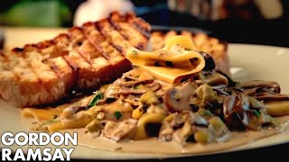 Mushroom Leek and Tarragon Pasta  Gordon Ramsay [upl. by Angelique]