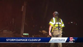 Crews working to restore power after strong storms [upl. by Nymassej]