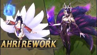 AHRI REWORK NEW GAMEPLAY PREVIEW All Abilities Skins  League of Legends ASU [upl. by Yevad462]