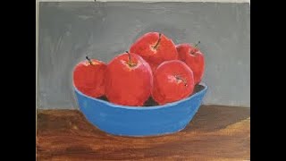 Still Life Apples in Acrylic [upl. by Haynes]