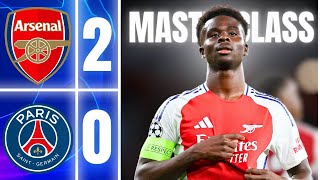 MASTERCLASS Havertz amp Saka in Arsenal Vs PSG  UEFA Champions League [upl. by Malanie]