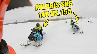 2019 Polaris SKS 800 146 vs 2016 Polaris SKS 800 155 [upl. by Darcia]