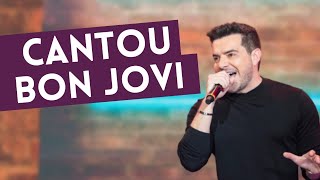 Belutti dupla de Marcos canta Bon Jovi no Faustão quotImpressionantequot [upl. by Sseb]