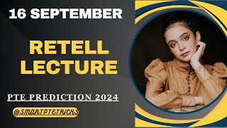 PTE Retell Lecture  September 2024  MUST PRACTICE [upl. by Zetnod]