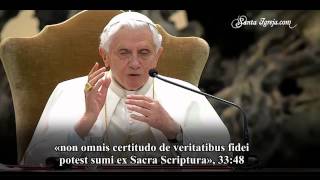 Bento XVI O Vaticano II tal como eu o vivi 14022013 [upl. by Land]