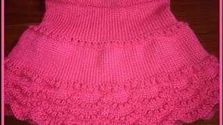 How To Knit A Scallop For Scallop Edge Skirt  Easy Knit Edge [upl. by Ange]