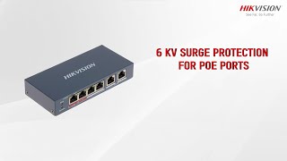 Hikvision DS3E0106PEM PoE Switch  Unboxing [upl. by Alaecim664]