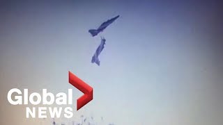 Deadly crash at airshow in India caught on camera [upl. by Alithea428]