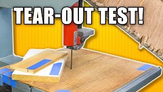 Bandsaw Tearout Test  Tape Vs Zero Clearance Insert [upl. by Ayidah]