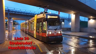 Wien Linie 26 Strebersdorf  Hausfeldstraße ULF Regen [upl. by Preuss561]