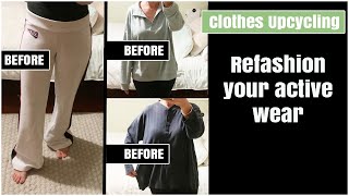 Refashion and upcycle old activewear Clothes upcycling DIY [upl. by Epner593]