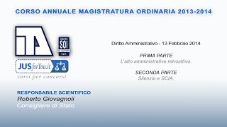 JUSforYou  Corso Annuale Magistrato Ordinario 13 febbraio 2014 [upl. by Drobman]