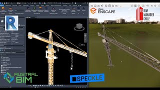 GRUA CRANE BIM NAVIS REVIT SPECKLE ENSCAPE por Jaime Guzman Delgado El BIM Manager Chile [upl. by Brooke440]