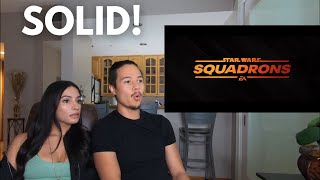 STAR WARS SQUADRONS TRAILER Couple Reacts [upl. by Gratianna]