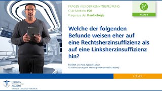 Kenntnisprüfung Medizin  1  Frage aus der Kardiologie [upl. by Nilyak972]