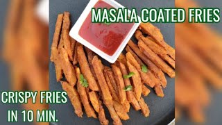 FRENCH FRIES RECIPE masala coated crispy fries instant potato fries recipe in just 10 min [upl. by Tran]