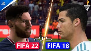 FIFA 22 Vs FIFA 18 PS5 [upl. by Paula856]