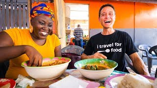 Street Food in Ghana  GIANT CHOPBAR LUNCH and West African Food Tour in Accra [upl. by Mohammed]