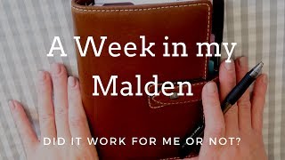 A Week in My Filofax Malden Personal Size [upl. by Lleznod]