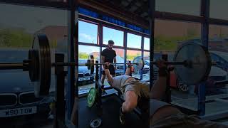 Bench press is improving benchpress gym landscaper builder strong strength gains [upl. by Gnivre]