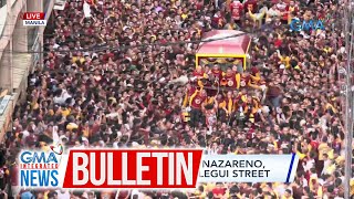 Traslacion ng itim na Nazareno nasa bahagi na ng Arlegui street  GMA Integrated News Bulletin [upl. by Rj]