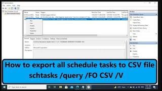 How to export all schedule tasks to a csv file [upl. by Milde]