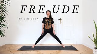 Yoga für Freude  Leicht und beschwingt  35 Minuten Yoga mit Atemübung und Entspannung [upl. by Terrej]