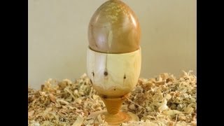 Wood Turning  An Egg amp Egg Cup [upl. by Anayhd]