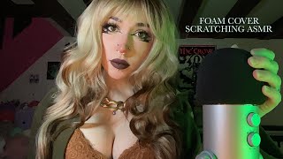 Foam Cover Scratching ASMR  Mic Rubbing Whispering Rambling [upl. by Annamaria]